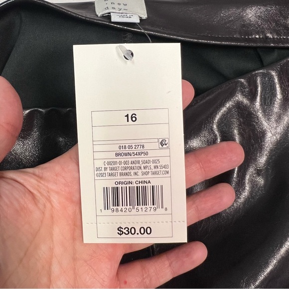 A New Day Dark Brown Women’s Midi Skirt Size 16 - Picture 6 of 8